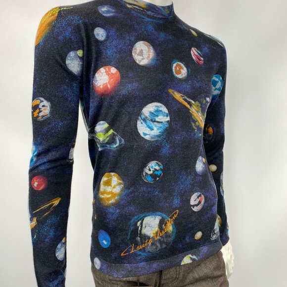 New Louis Vuitton Garment Printed Planets Crewneck - Picture 6 of 7